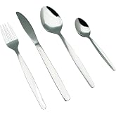 EXZACT Cutlery Set with 24 Pieces &ndash; Stainless Steel &ndash; 6 Forks, 6 Knives, 6 Spoons, 6 Teaspoons (Cutlery x 24) | Construcci&oacute;n