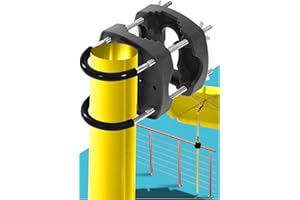 4happy Sonnenschirmhalter Balkongeländer - Kompakte Sonnenschirm Halterung Balkon ersetzt sperrigen Sonnenschirmständer Balkon, Schirmhalterung Balkongeländer für alle Schirme, Fb. Schwarz