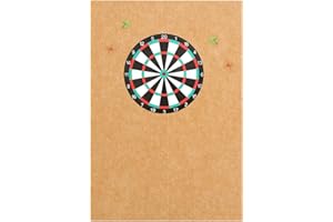 DELAESI 6 Pcs Cork Dart Board Wall Protectors Dartboard Surround Wall Protector Dart Board Backing with Dart Board and 4 Darts Spliced Wall Surround Board Dartboard Surround Backing for Indoor Outdoor