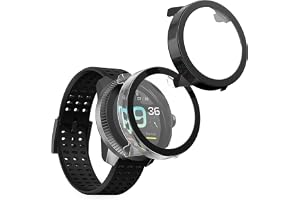 kwmobile 2 x fodral kompatibel med Suunto Race S fodral - plast- och glasfodral - aktivitetsspårare fodral - i transparent/sv
