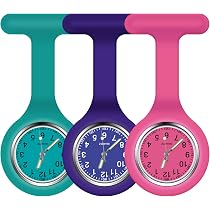 Set Da 3 Orologi Da Taschino Per Infermieri In Silicone Con Spilla, Quadrante Grande, Lavabile E Sterilizzabile, Per Personale Sanitario - 5