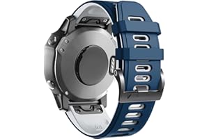 ANBEST Cinturino per Garmin Fenix 7 PRO/6 PRO/Fenix 5/Epix 2 Cinturino, Bracciale in Silicone Sportivo Sgancio Rapido for Forerunner 965/955/945/935, Approach S62 Cinturino
