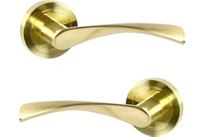 ARCO HERRAJES ARCO · Juego de manillas para puerta, acabado dorado. Fabricado en aluminio