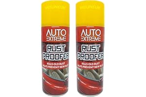 HitlineUK 2 x 400ML Rust Remover Spray Kills Old Rust Anti Rust Shield Aerosol Can Prevent,Protect Rust Paint Rust Remover, For Spraying Cast Iron Metal Gate, Doors Cars Caravans Boats
