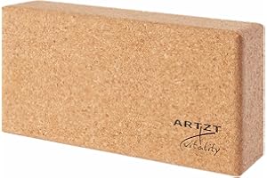 ARTZT vitality Yogablock aus Kork | Block für Yoga aus 100% Kork| Yoga Zubehör für bessere Übungen | Yogablock Kork nachhaltig Made in Portugal Beige, 22,7 x 12 x 6,5 cm
