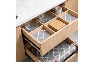 ALKNOT Anti-slip Drawer Mat, 45x300cm, vattentät, icke-klibbig för köksskåp och skrivbord - Grå (Grey Lantern)