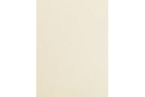 Syntego 50 feuilles de papier de lin ivoire pâle tissé en soie papier A4 texturé 135 g/m²/36 lb