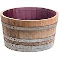 Temesso Blumentopf, Blumenkübel, Holzfass als Pflanzkübel, Weinfass