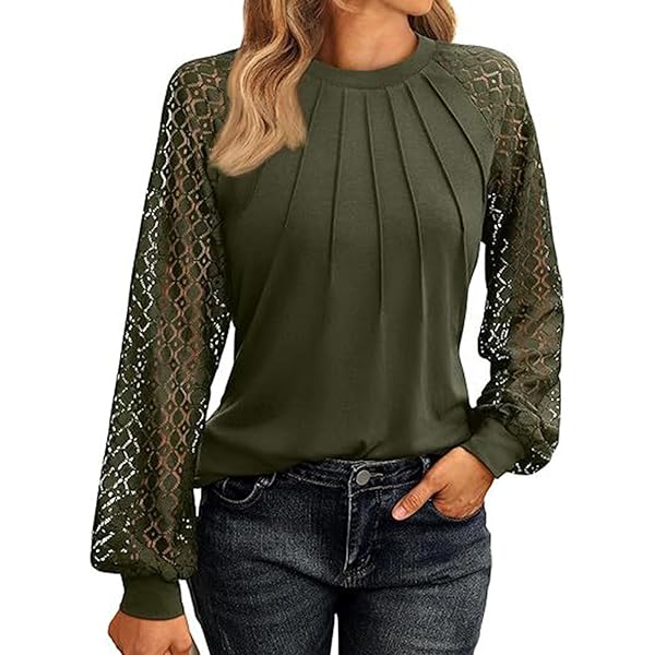 Homlan Dames gestreept shirt lange mouwen V-hals mesh bovendeel losse blouse elegant T-shirt casual tuniek tops, wit, XXL Homlan Dames gestreept shirt lange mouwen V-hals mesh bovendeel losse blouse elegant T-shirt casual tuniek tops, wit, XXL