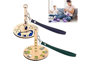 GUEGINE 2 Pcs Yarn Holder, Yarn Holder for Crochet,Portable Yarn Holder for Knitting, with Leather Wristband Prevent Yarn Entanglement for Knitting and Crochet Enthusiast Knitting Supplies