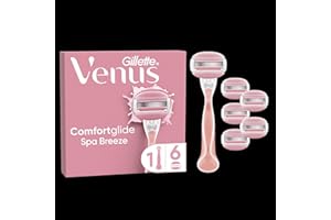 Gillette Venus Golarka damska Comfortglide Spa Breeze 3 Ostrza, 1 Uchwyt + 6 Kobiet Lamette