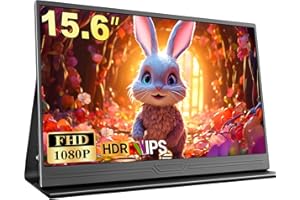 ‎MOMODS MOMODS Portable Monitor, 15.6 Zoll Tragbarer Mobiler Monitor 1080P FHD IPS FreeSync mit Mini HDMI USB C, Zweitbildschirm für Laptop/PC/Mac/PS5/Xbox