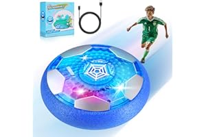OMWay Air Power Fußball, Geschenke für Jungen, LED Wiederaufladbar Indoor Fussball, Spielzeug für Kinder Mädchen 3 4 5 6 7 8-12 Jahre, Hover Fußball Schwebender Luftkissen Ball