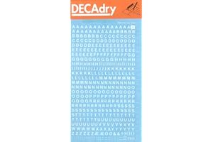 APLI DDB1F - Buchstaben und Zahlen übertragbar, schwarz. Buchstaben 4 mm weiß