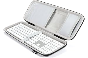 RAIACE Estuche rígido de Viaje para Apple Magic Keyboard + Magic Mouse (Solo se Vende el Estuche). - Gris (Forro Gris)