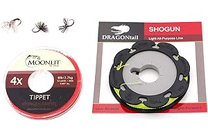 DRAGONTAIL TENKARA Basic Tenkara Starter Kit mit Premium Furled Line (Stange nicht enthalten) (12,5)