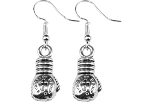 The Funky Barcode FIGHT NIGHT BOXING GLOVE DANGLE EARRINGS Complete With Gift Box