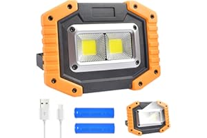 Funmo Foco LED Recargable, Foco LED 30W 2000LM USB Recargable 3 Modos Luces de Camping Impermeable para Garaje Pesca Senderismo Camping Luces de Seguridad de Emergencia