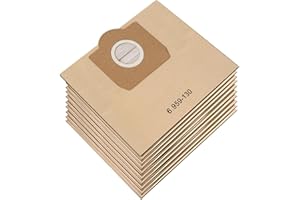 BAKTH 10 Bolsas Aspiradora para Karcher WD3, Bolsas Filtro Papel Repuesto para Aspiradoras Húmedas y Secas, Accesorios Alternativos para Bolsas de Filtro Karcher 6.959-130.0
