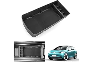 ‎GAFAT GAFAT Kompatibel mit VW ID.3 Facelift/Cupra Born 2020-2024 2025 Mittelkonsole Aufbewahrungsbox, Neu ID.3 2024 Born 2024 Armlehne Organizer Tray, Mittelarmlehne Handschuhfach, ID.3 Zubehör (Schwarz)