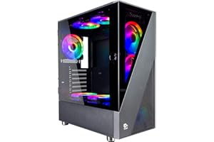 TALIUS, TECH 4 U TALIUS Caja Gaming Ether Caja PC Gamer con Panel Lateral de Apertura de Cristal Templado. Caja de Ordenador, PC Gaming con USB 3.0.