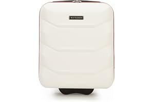 WITTCHEN Koffer Handgepäck Kabinentasche Bordkoffer Kabinengepäck Hartschalen Material ABS Hochwertiger und Stabiler Robuste Räder Teleskopischer Griff 25L Größe S Creme