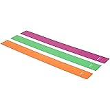 Amazon Basics Fascia elastica di resistenza in TPE, 1500 mm, set da 3 unità , Multicolore