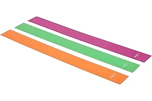 Amazon Basics TPE Resistance Band, 3 Piece Set, 1500mm, Multicolor