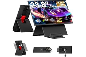 Blackview Ecran Portable, 23.8" 1080P FHD 100Hz Moniteur Portable, Gaming ecran pc IPS, Pied Pliable réglable à 90°, pour Laptop, Desktop, MacBook, PS4/5, Compatible VESA