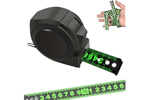 AZSUL Cinta métrica de acero fluorescente, Stainless Steel Self-Locking Tape Measures Retractable, Cinta métrica de precisión portátil. (5m*19mm)