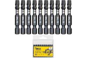 10 x SabreCut SCTX4050_10 50mm TX40 T40 Schlagschrauber Bohrerbits-Set Ein-Endig Torx Hochleistung inklusive Aufbewahrungsbox