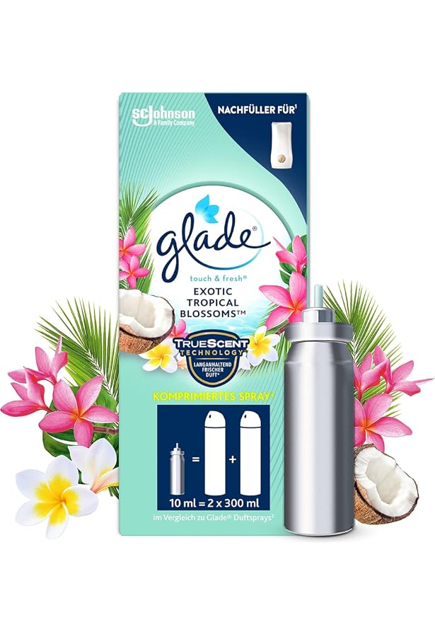 Glade Touch & Fresh Nachfüller Relaxing Zen – 10 Ml, Für Minispray-Halter, Sofortige Frische Fürs Bad