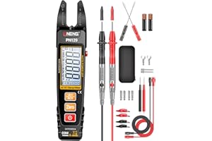 ANENG Multimeter PN129 Stromzange,TRMS 4000Counts U-förmiger Zange Strommesszange mit Wechselstrom/Gleichstrom Strom,Spannung,Widerstand,Kapazität,Durchgang,berührungslose Spannungserkennung Werkzeug