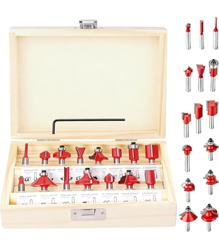 RYOBI 5-piece router set RAKRBS5 (6 mm, compatible with the R18TR-0 edge router