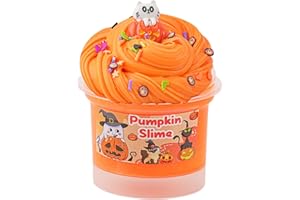 OKAYBEE Kürbis Orange Butter Slime, Schleim für Kinder, Slime Partygeschenke, Geburtstagsgeschenk, Hallowmas-Geschenk, Schleim Spielzeug für Mädchen und Jungen im Alter von 8–12 Jahren