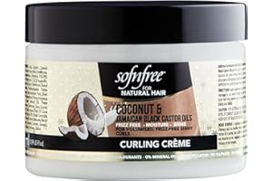 SOF N' FREE Curl Cream for Curly Hair with Coconut & Jamaican Black Castor Oil, Curling Cream for Defined Curls, Styling Hair Cream for All Hair Types, 325ml Sourced by Bronx International Ltd