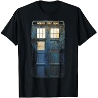 Men's Doctor Who 'Bad Wolf' T-Shirt - Black Cotton Tardis Design Tee