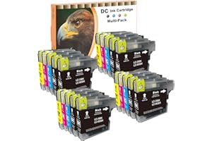 LOSMANN D&C LC985 Kompatybilne wkłady atramentowe do Brother LC-985 dla Brother DCP-J125 DCP-J140W DCP-J315W DCP-J515W MFC-J220 MFC-J265W MFC-J410 MFC-J415W (8 Czarny, 4Cyjan, 4Magenta, 4Żółty, 20-Pack)