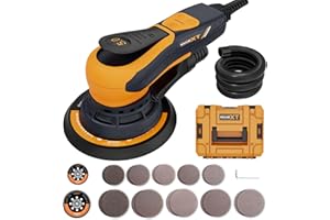 MAXXT Electric 5mm Orbital Sander, Palm Sander with Brushless Motor, Box, 150mm&125mm Sanding Pads, Central Vacuum, Sanders for Custom Woodworking, Primary Wood and Panel Processing