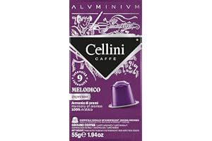 Cellini Aluminium Nespresso Compatible Capsules - Aluminium Melodico 100st | Arabica Kaffe med Aromatiska Bittra Kakaonoter