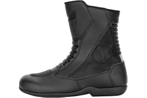 FAST WAY FTS-1 WP Motorradschuhe, CE Zertifiziert, Wasserdichte Motorradstiefel, Atmungsaktive Motorradschuhe, Schalthebelverstärkung & Fersenreflektor, Reißverschluss mit Klettabdeckung