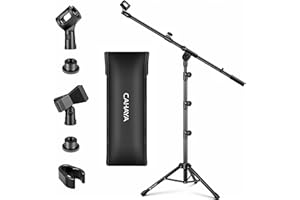 CAHAYA Tripod Boom Sheet Microphone Stand Metal Portable with Carrying Bag, for Performance Singing Speech Wedding Stage and Outdoor CY0329