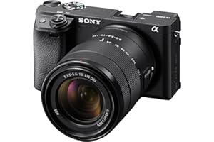 Sony Alpha 6400 cámara mirrorless (APS-C) con Objetivo 18-135mm f/3.5-5.6, 24.2MP, vídeo 4K, Enfoque automático ultrarrápido 0.02s y Pantalla abatible, Ideal para fotografía de Viajes y vlogging