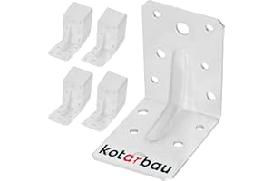 KOTARBAU® 50 Piezas Conectores En Ángulo - Acero Galvanizado - 75 x 75 x 55 mm - Plata - Escuadras Metálicas - 90 Grados - Escuadras Para Madera - Fácil Montaje - Resistente A La Corrosión