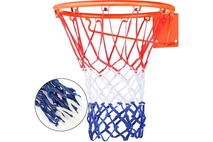 Daricowathx Heavy Duty Basketball Net Replacement All Weather Basketball Net Fits Standard Indoor or Outdoor, 12 Loop
