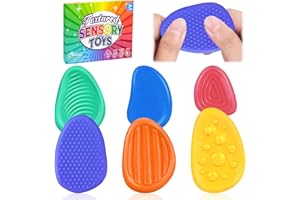 DOWNDRIFT Fidget Toys Sensory Stones,6 Stück Sensorik Spielzeug,Anti Stress Kinder,Sensorisches Spielzeug,Fidget Toys für Erwachsene Kinder ADHS und Autismus