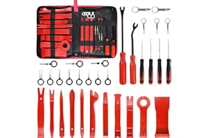 PHYLES 33PCS Outil Demontage Garniture Voiture, Outils de DéMontage Garnitures, Outils en Plastique Voiture pour Les Autoradios, Radio, Accessoires, Portes, Tableaux de Bord de Voiture