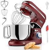 Fentic Kneader Blender - 2000W - With 6.2L Baking Bowl - Pastry Kneader With Whisk, Dough Hook and Mixing Hook - Includes and