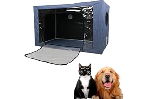 OCAZI Cage ICU à Oxygène Animal pour Chien et Chat, Boîte D'atomisation, Boîte De Nébulisation, pour Traitement Respiratoire Contre Chien Cage De Soins Intensifs Pépinière De Couveuse D-Large