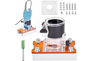 SQLJYU 2 in 1 Fresatrice Verticale Legno Piastra di Base Set, per Rifilatore per Legno da 65 MM, Fresatrice per Legno Piastra di Base - Versatilità e Precisione per I Tuoi Progetti di Falegnameria